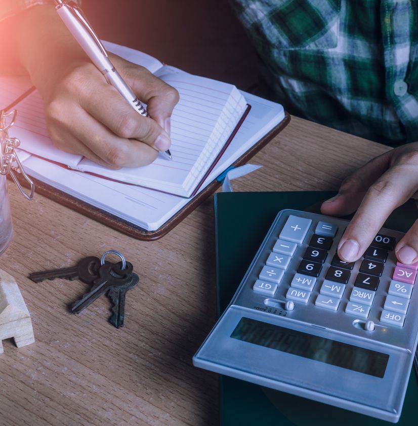 calculator and credit cards